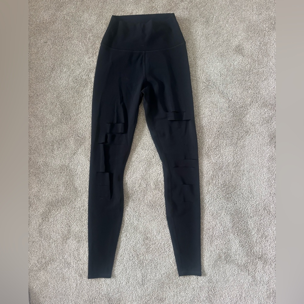 Black ALO Leggings with slits